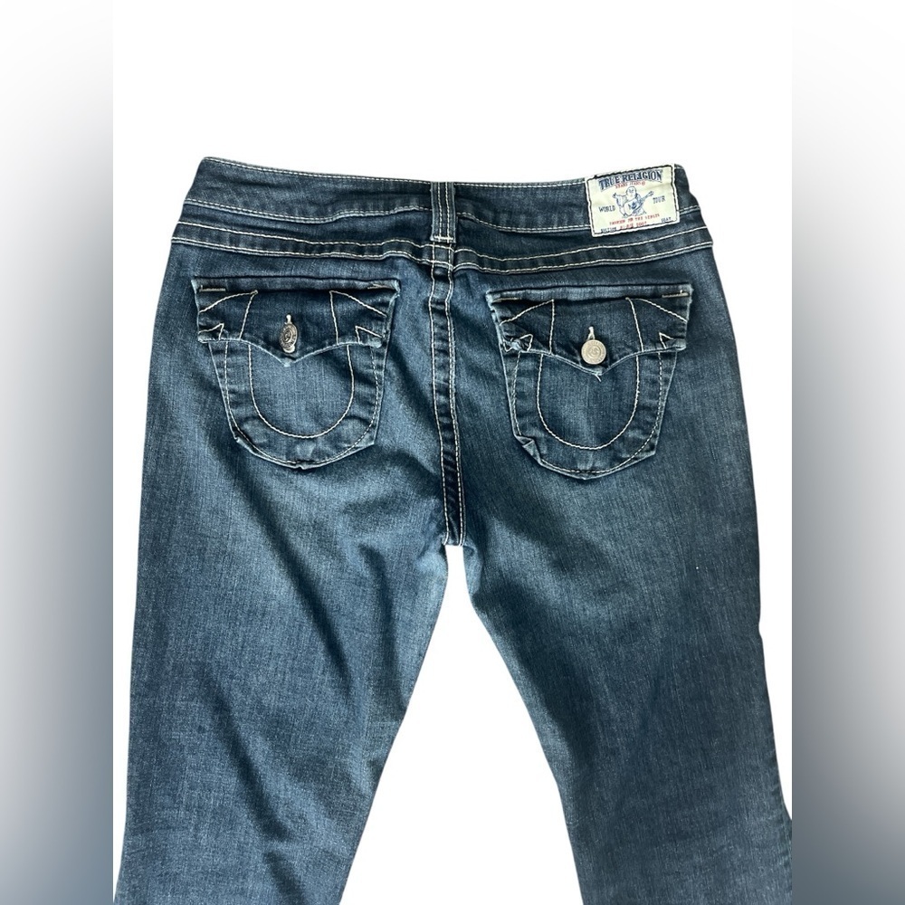 Ladies True Religion High Rise Dark Wash Jeans Size 31 - Picture 4 of 6